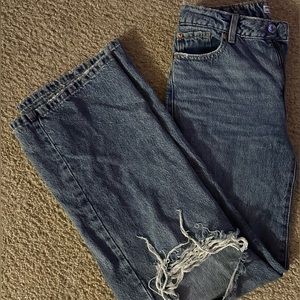 Garage wide leg, old denim size 1 jeans